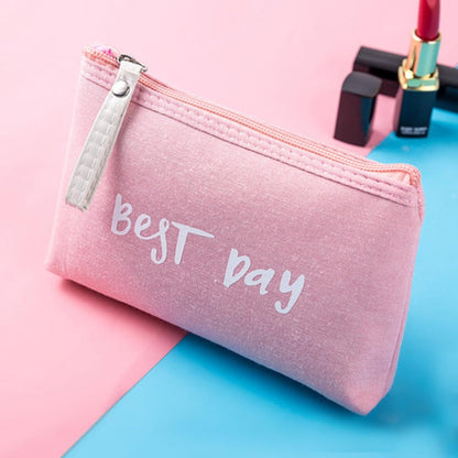 5 Piezas Bolsa De Maquillaje De Lona Neceser Pequeño Para Bolso Neceser Mujer Maquillaje Cosméticos Impresa Bolsa Organizadora De Multifunción Para Tarjetas De Llaves De Cosméticos (B)